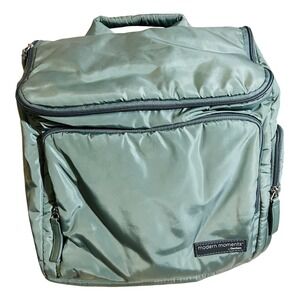 Modern Moments Diaper Bag by Gerber with Changing Pad and Insulated Pocket,Green